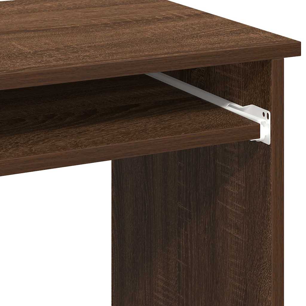 vidaXL Desk with Shelves Brown Oak 84x40x78 cm Engineered Wood