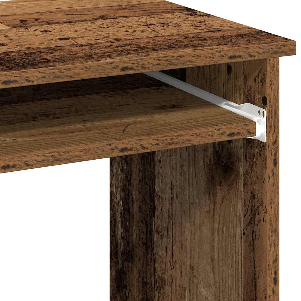 vidaXL Desk with Shelves Old Wood 84x40x78 cm Engineered Wood