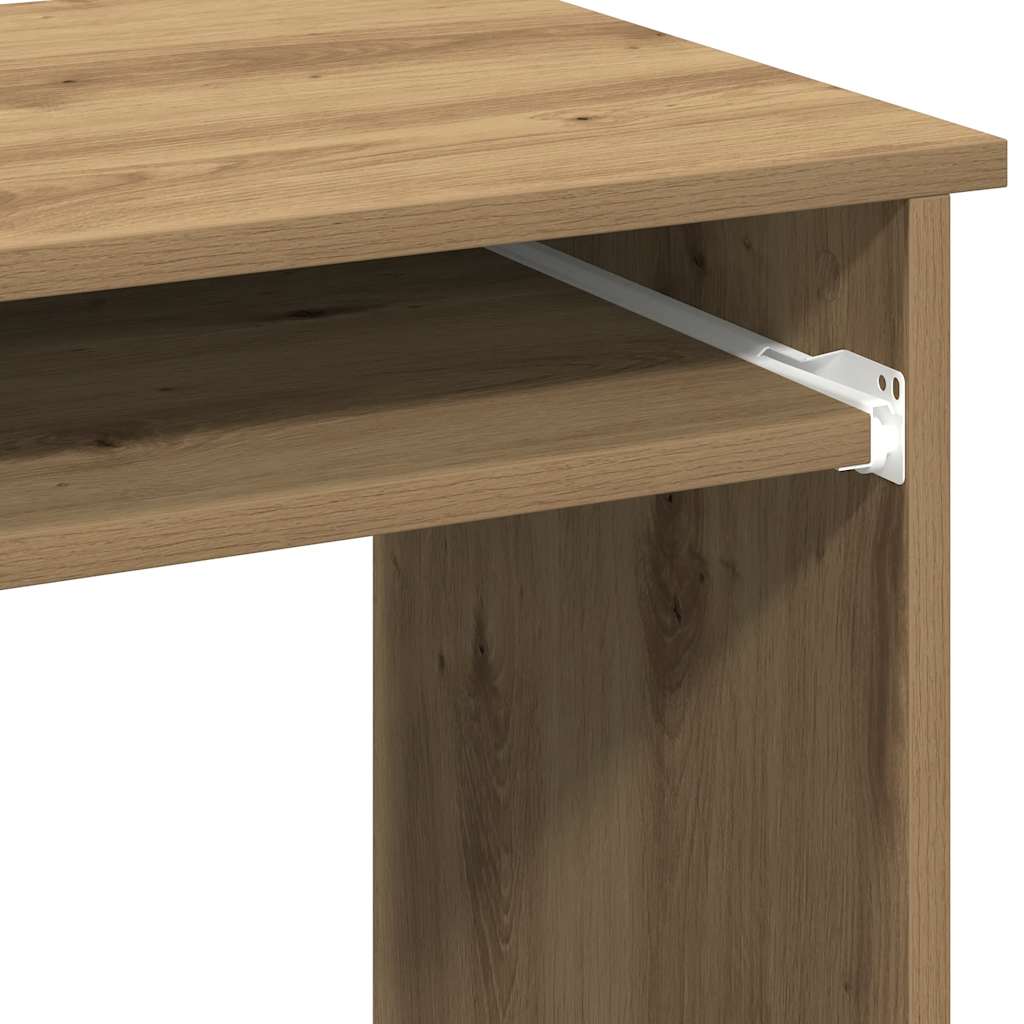 vidaXL Desk with Shelves Artisan Oak 84x40x78 cm Engineered Wood