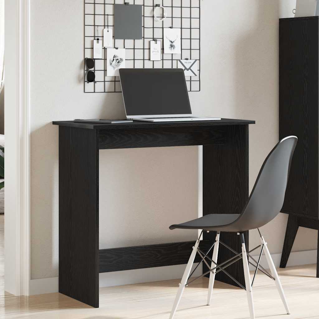 vidaXL Desk Black 80x40x75 cm Engineered Wood