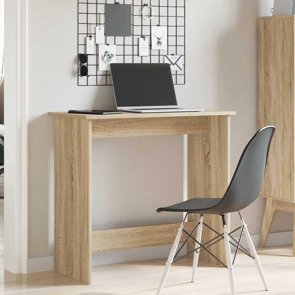 vidaXL Desk Sonoma Oak 80x40x75 cm Engineered Wood