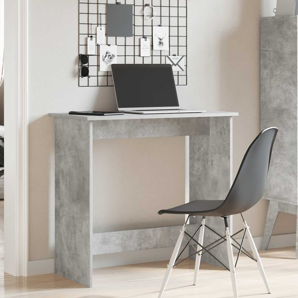 vidaXL Desk Concrete Grey 80x40x75 cm Engineered Wood