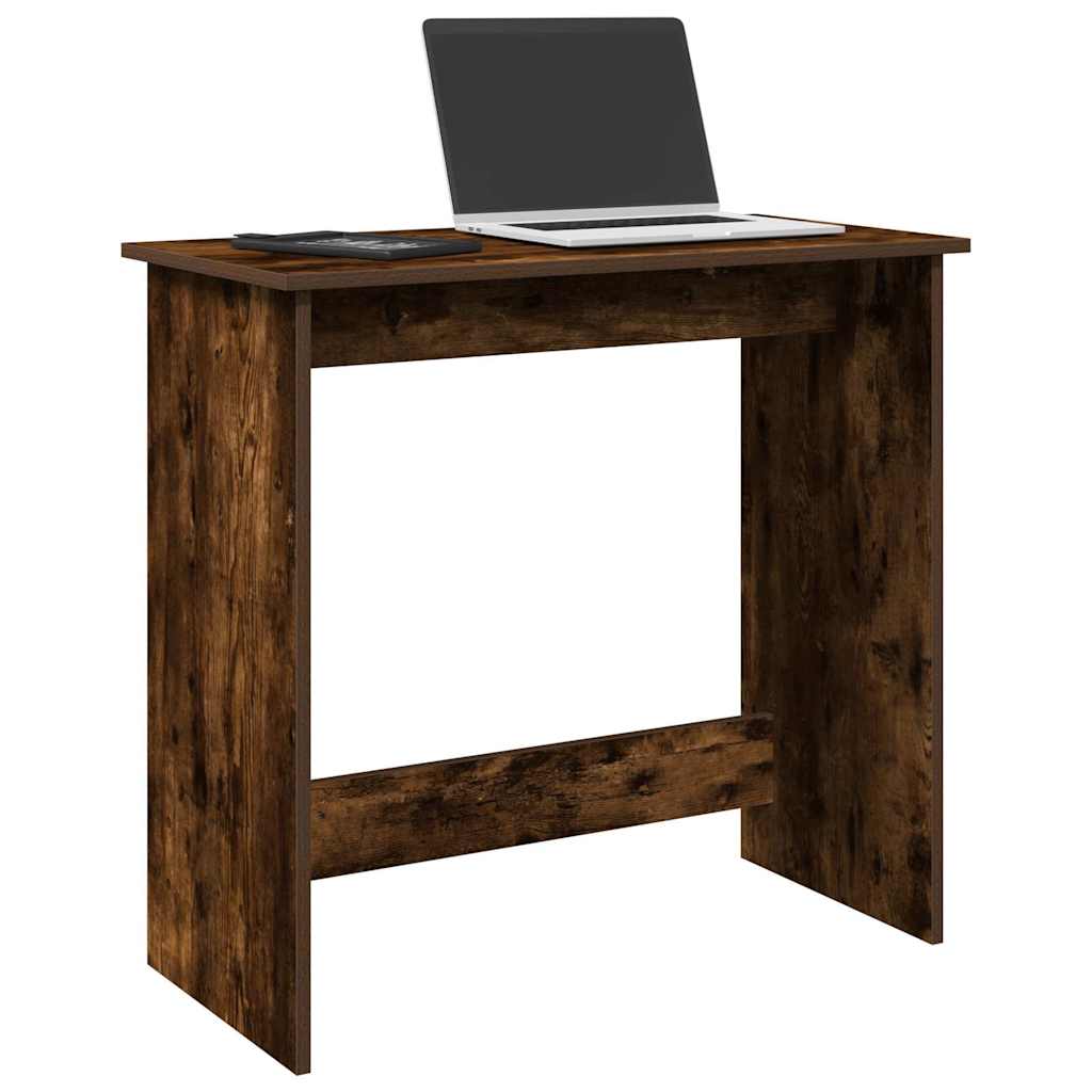 vidaXL Desk Smoked Oak 80x40x75 cm Engineered Wood