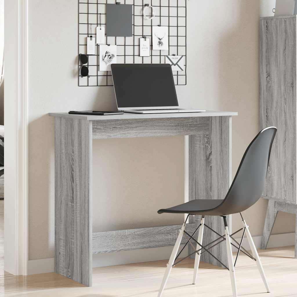 vidaXL Desk Grey Sonoma 80x40x75 cm Engineered Wood