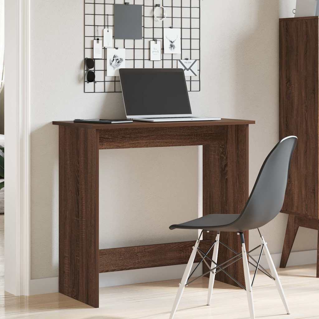 vidaXL Desk Brown Oak 80x40x75 cm Engineered Wood