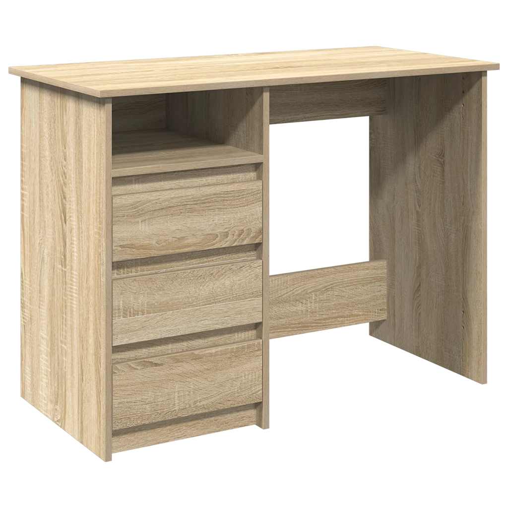 vidaXL Desk Sonoma Oak 102x50x75 cm Engineered Wood