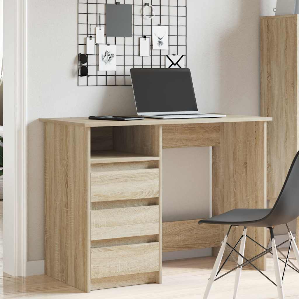 vidaXL Desk Sonoma Oak 102x50x75 cm Engineered Wood