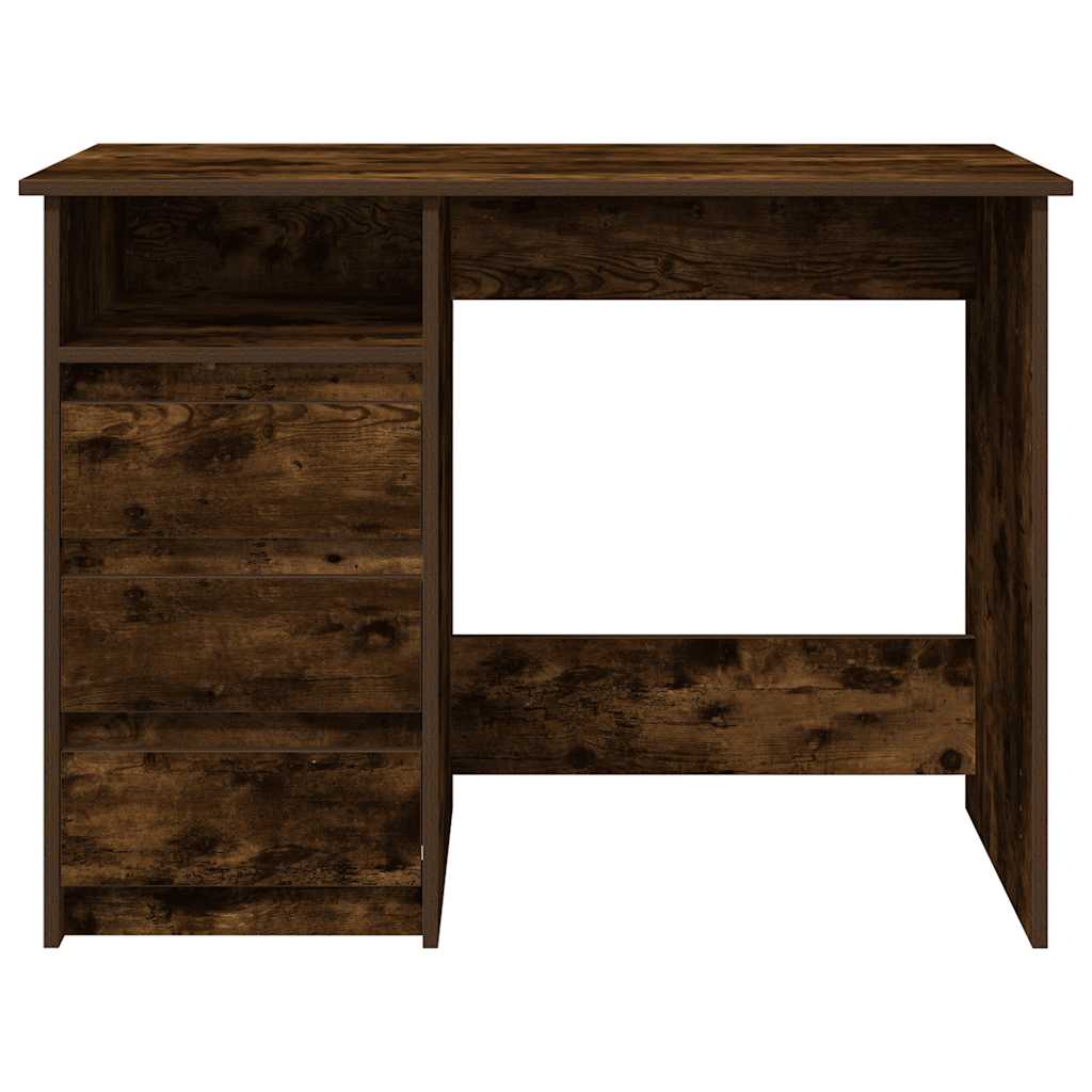 vidaXL Desk Smoked Oak 102x50x75 cm Engineered Wood