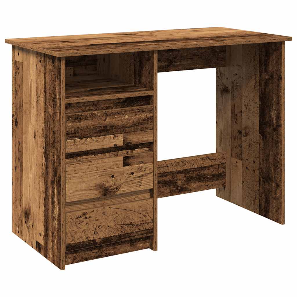 vidaXL Desk Old Wood 102x50x75 cm Engineered Wood