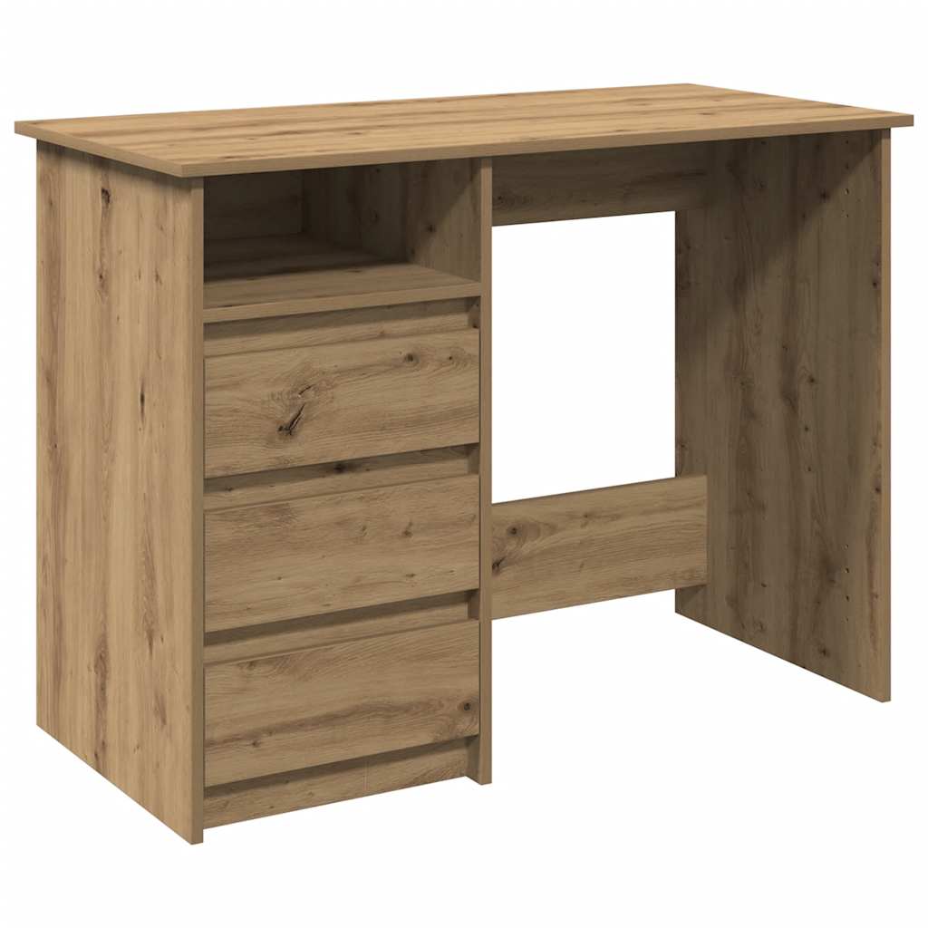 vidaXL Desk Artisan Oak 102x50x75 cm Engineered Wood