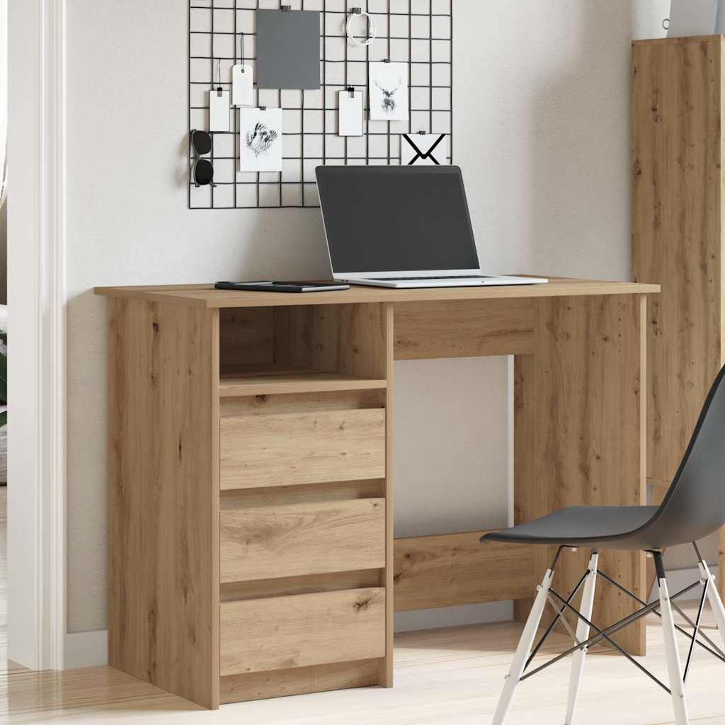 vidaXL Desk Artisan Oak 102x50x75 cm Engineered Wood