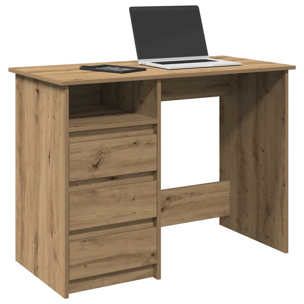 vidaXL Desk Artisan Oak 102x50x75 cm Engineered Wood