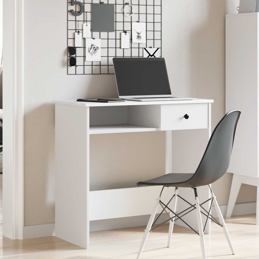 vidaXL Desk White 80x40x75 cm Engineered Wood