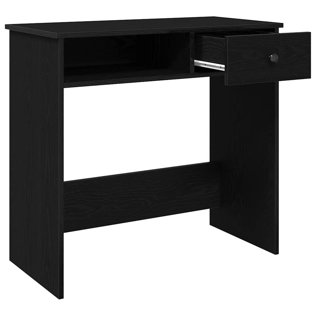 vidaXL Desk Black 80x40x75 cm Engineered Wood