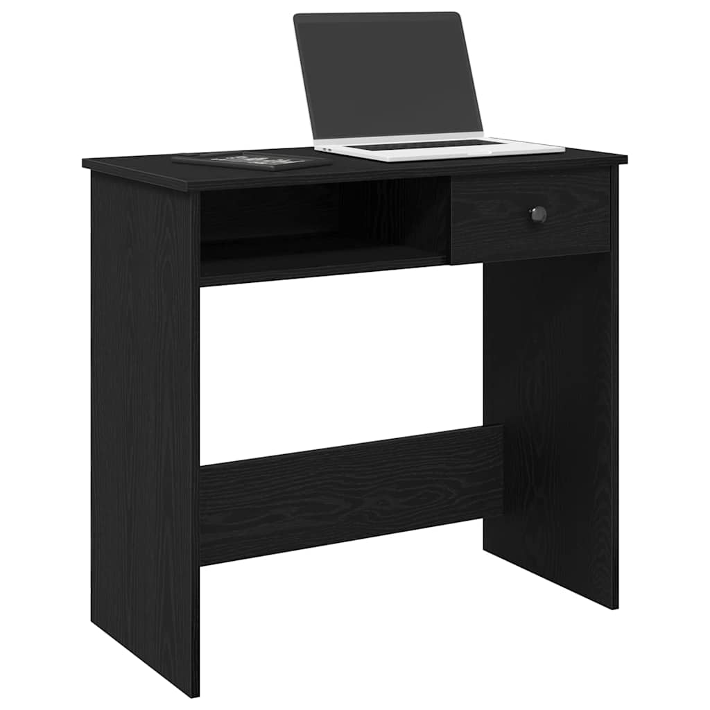 vidaXL Desk Black 80x40x75 cm Engineered Wood