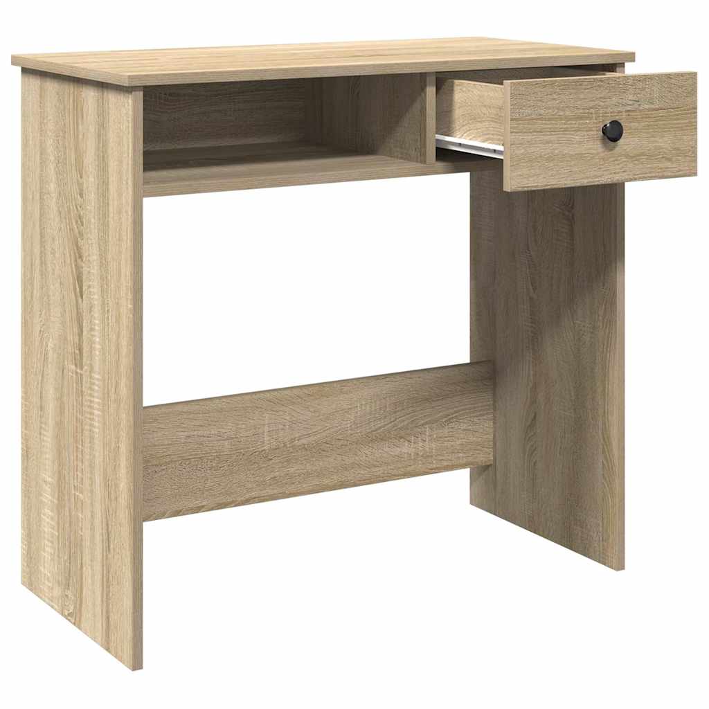 vidaXL Desk Sonoma Oak 80x40x75 cm Engineered Wood