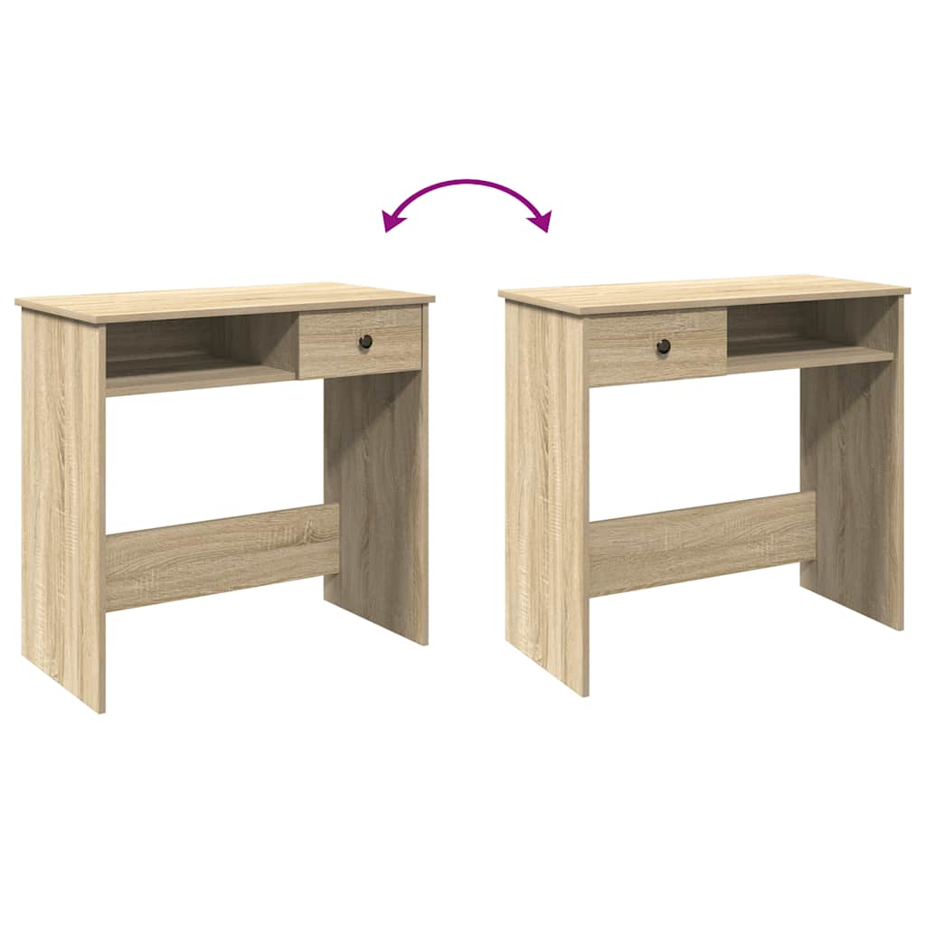 vidaXL Desk Sonoma Oak 80x40x75 cm Engineered Wood