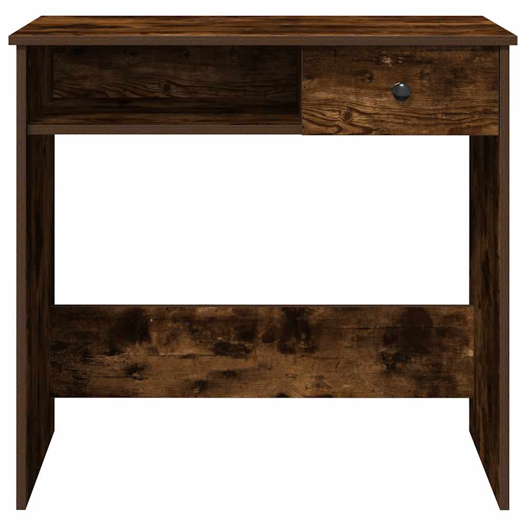 vidaXL Desk Smoked Oak 80x40x75 cm Engineered Wood