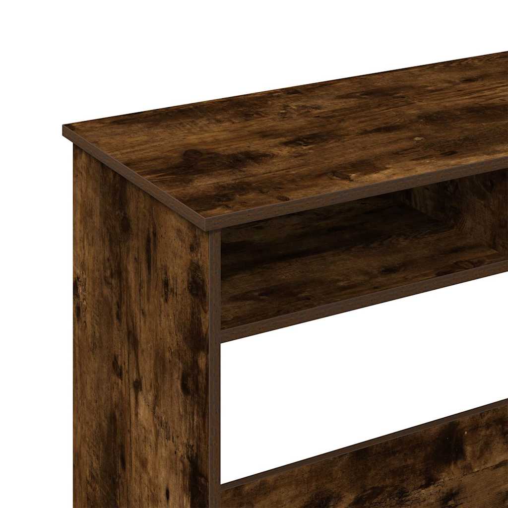 vidaXL Desk Smoked Oak 80x40x75 cm Engineered Wood