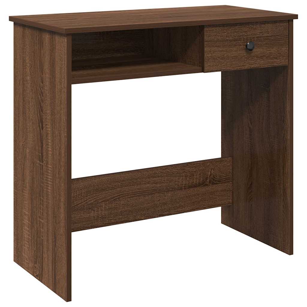 vidaXL Desk Brown Oak 80x40x75 cm Engineered Wood