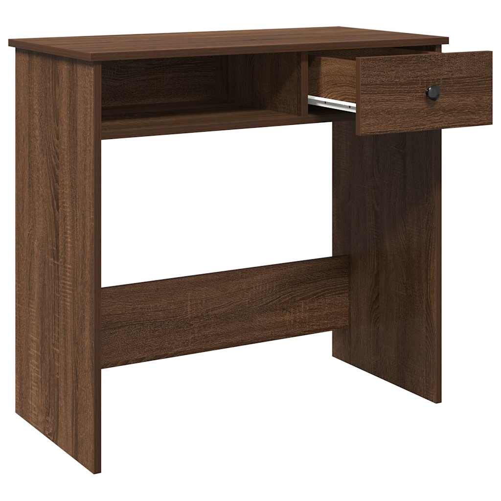 vidaXL Desk Brown Oak 80x40x75 cm Engineered Wood