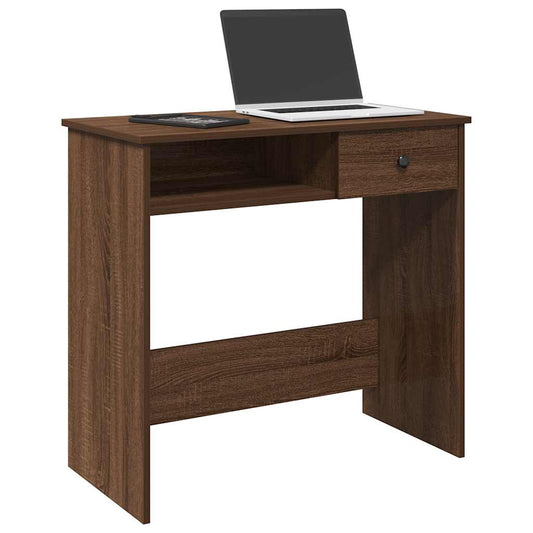 vidaXL Desk Brown Oak 80x40x75 cm Engineered Wood