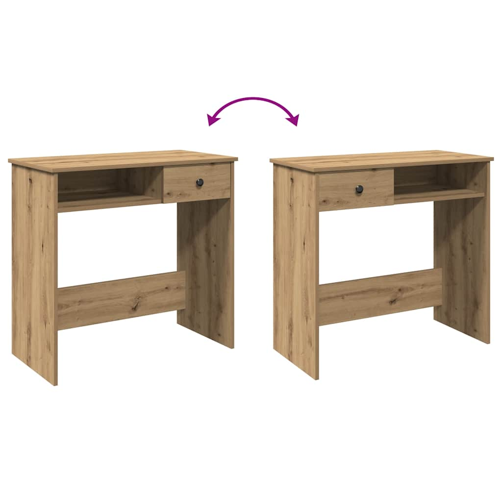 vidaXL Desk Artisan Oak 80x40x75 cm Engineered Wood