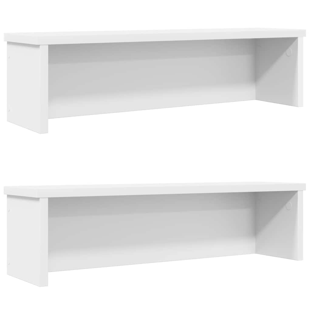 vidaXL Kitchen Racks Stackable 2 pcs White 50x15x16 cm