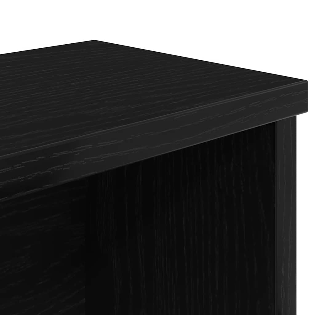 vidaXL Kitchen Rack Stackable Black 50x15x16 cm Engineered Wood