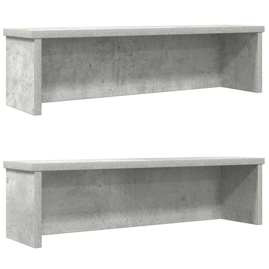 vidaXL Kitchen Racks Stackable 2 pcs Concrete Grey 50x15x16 cm