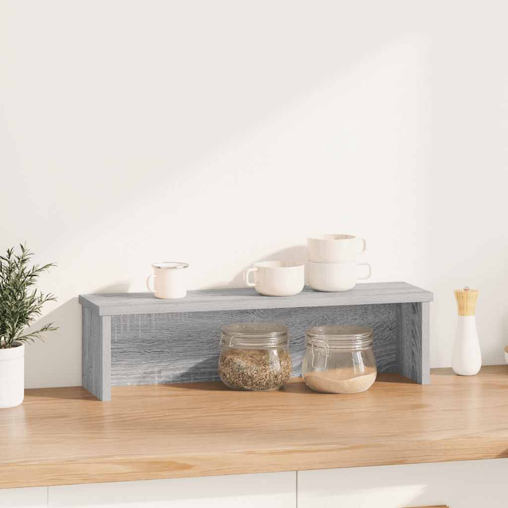 vidaXL Kitchen Rack Stackable Grey Sonoma 50x15x16 cm Engineered Wood