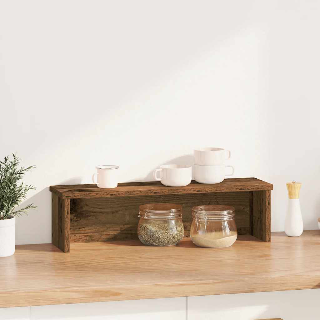 vidaXL Kitchen Rack Stackable Old Wood 50x15x16 cm Engineered Wood