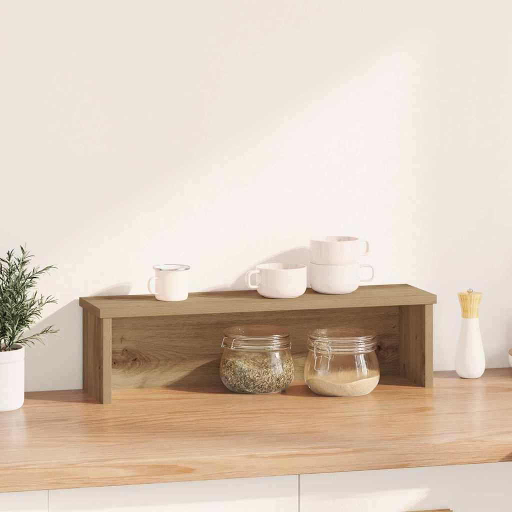 vidaXL Kitchen Rack Stackable Artisan Oak 50x15x16 cm Engineered Wood