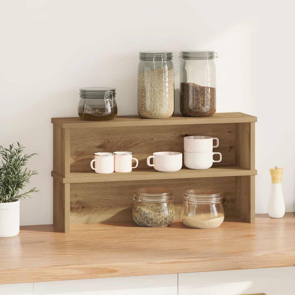 vidaXL Kitchen Racks Stackable 2 pcs Artisan Oak 50x15x16 cm