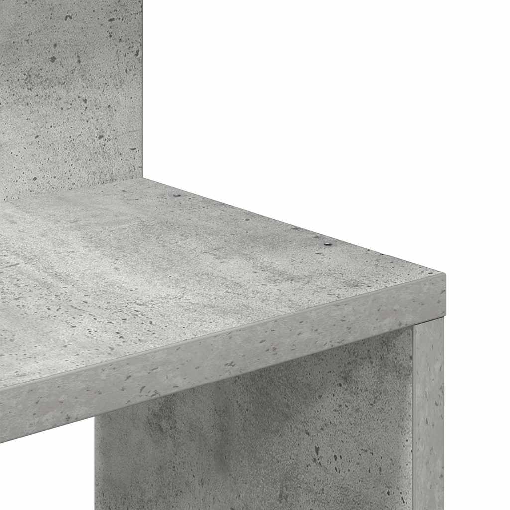 Wall Corner Shelf Concrete Grey 32x32x127,5 cm Engineered Wood