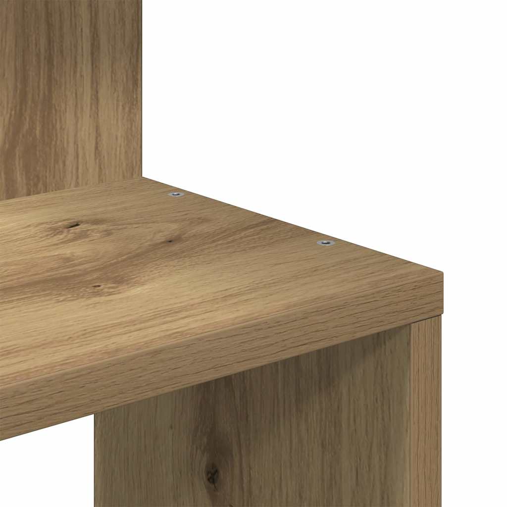Wall Corner Shelf Artisan Oak 32x32x127,5 cm Engineered Wood