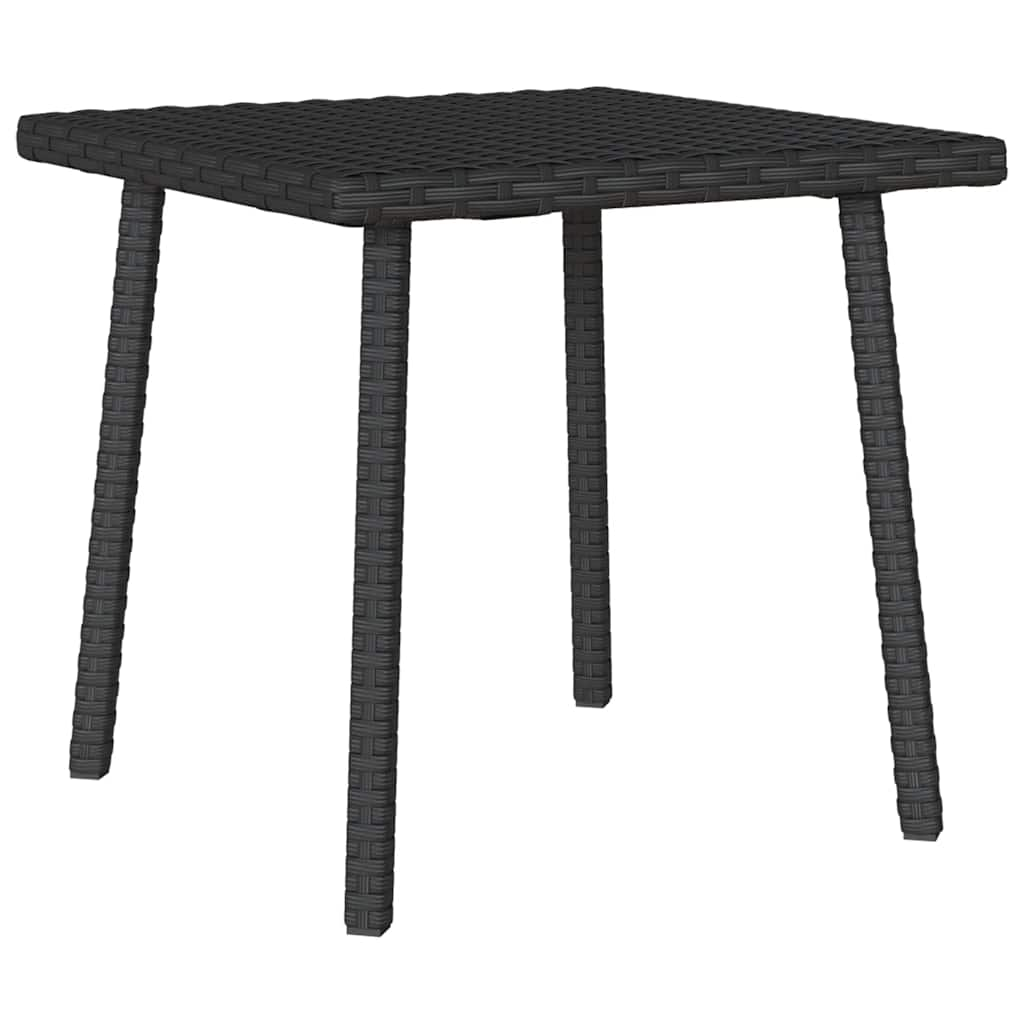 vidaXL Garden Coffee Table Rectangular Black 40x40x37 cm Poly Rattan