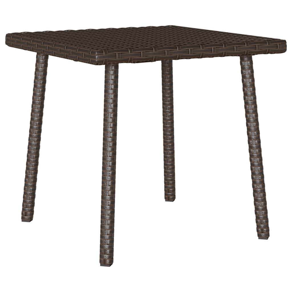 Garden Coffee Table Rectangular Brown 40x40x37 cm Poly Rattan