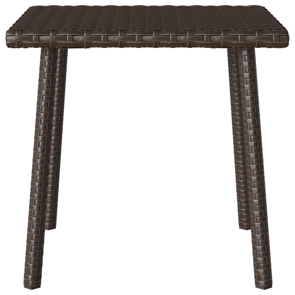 Garden Coffee Table Rectangular Brown 40x40x37 cm Poly Rattan