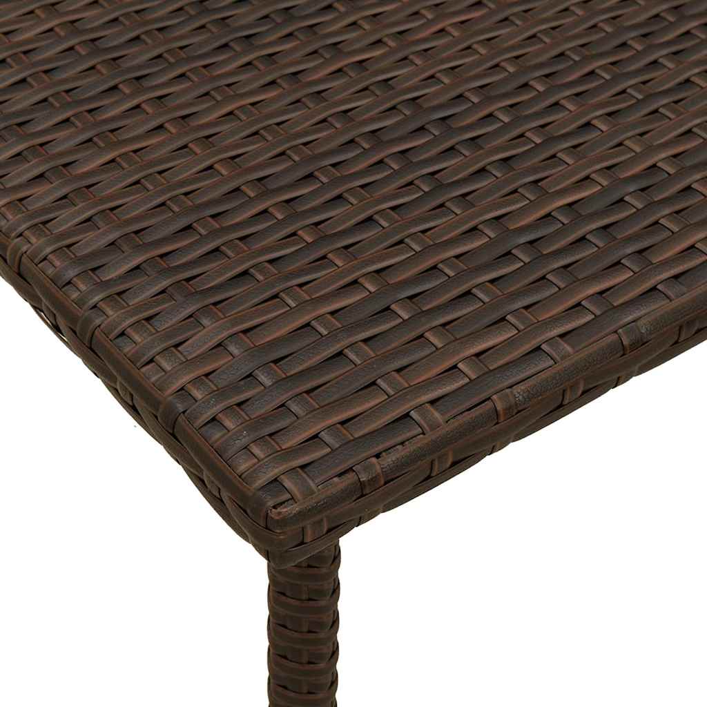 vidaXL Garden Coffee Table Rectangular Brown 40x40x37 cm Poly Rattan