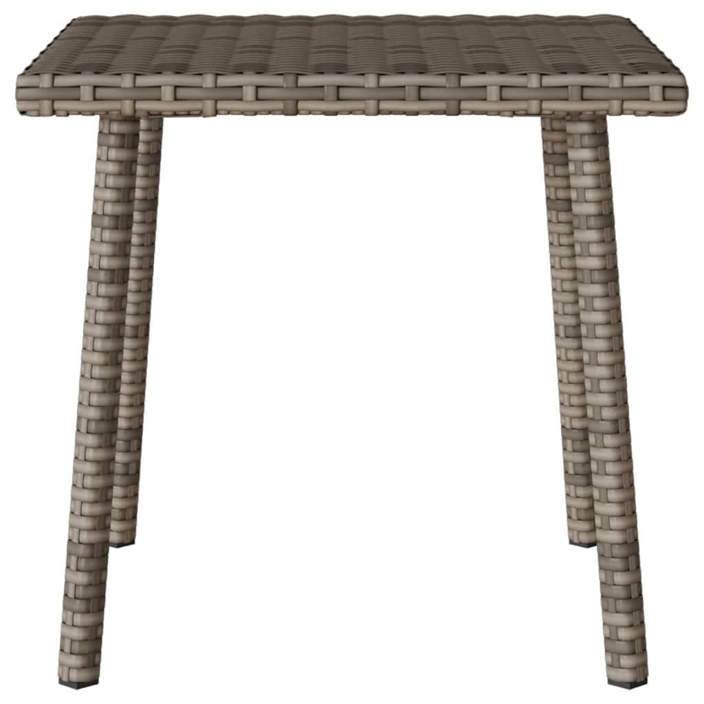 vidaXL Garden Coffee Table Rectangular Grey 40x40x37 cm Poly Rattan