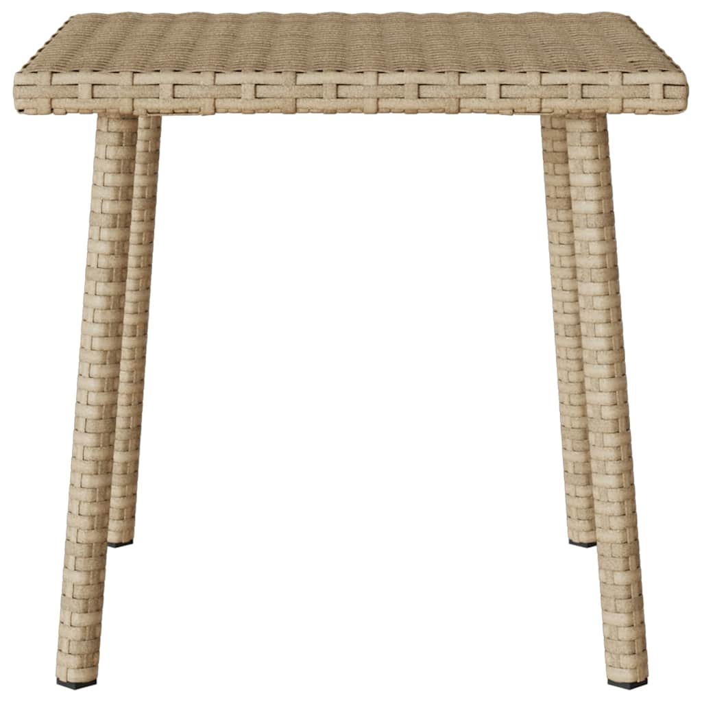 vidaXL Garden Coffee Table Rectangular Beige 40x40x37 cm Poly Rattan