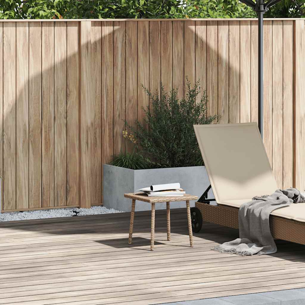 Garden Coffee Table Rectangular Beige 40x40x37 cm Poly Rattan