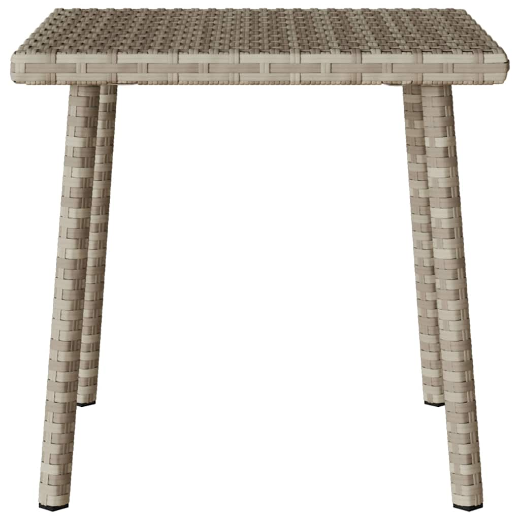 vidaXL Garden Coffee Table Rectangular Light Grey 40x40x37 cm Poly Rattan