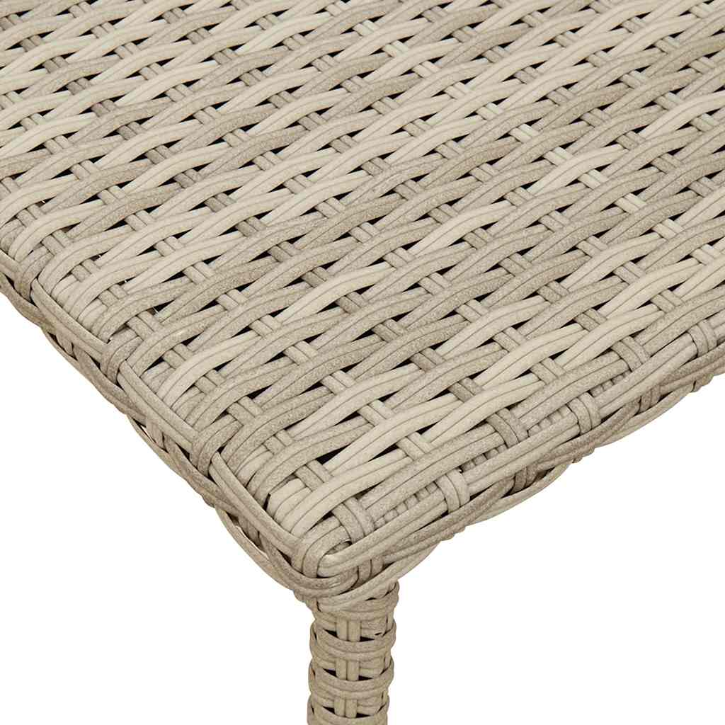 vidaXL Garden Coffee Table Rectangular Light Grey 40x40x37 cm Poly Rattan