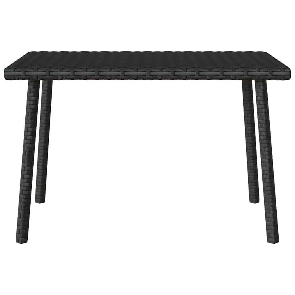 vidaXL Garden Coffee Table Rectangular Black 60x40x37 cm Poly Rattan