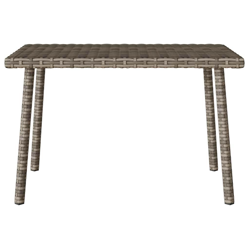 vidaXL Garden Coffee Table Rectangular Grey 60x40x37 cm Poly Rattan