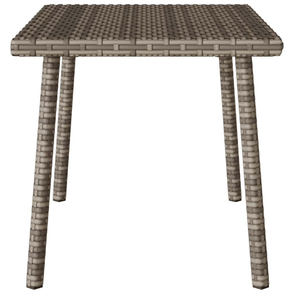 vidaXL Garden Coffee Table Rectangular Grey 60x40x37 cm Poly Rattan