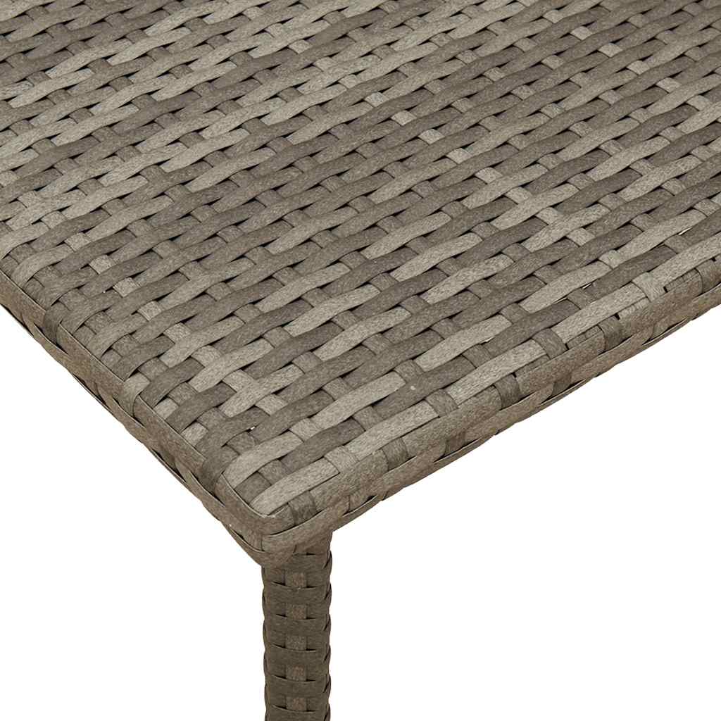 vidaXL Garden Coffee Table Rectangular Grey 60x40x37 cm Poly Rattan