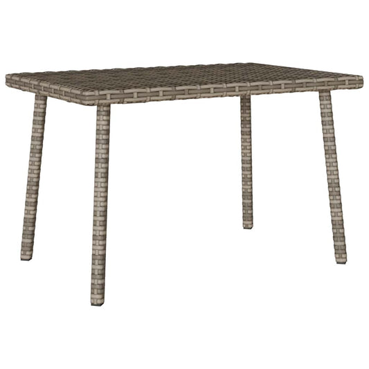 vidaXL Garden Coffee Table Rectangular Grey 60x40x37 cm Poly Rattan